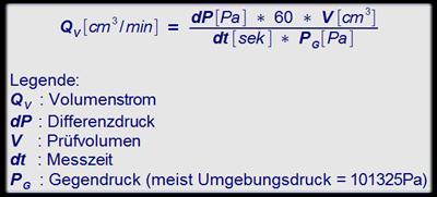 Volumenstrom-Berechnung