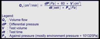 Leakage calculation formula